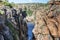 River at the bourkes potholes in south africa