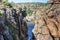 River at the bourkes potholes in south africa