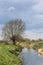 The River Brue On The Somerset Levels, England.