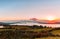 River Clyde Over Huntertston and Arran in the distance