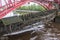 The River Clyde Weir in Glasgow showing recent flood damage