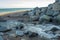 River Coming to the Sea at Greystones Beach