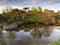 River in cornalvo natural park in springtime
