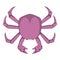 River crab icon, cartoon style