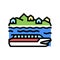 river cruise color icon vector illustration