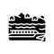 river cruise glyph icon vector illustration