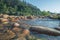 River current with stones in portugal