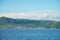 River Danube, mountains, buildings