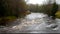 River Dart in the rain on Dartmoor National Park