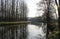 River Dender in Winter, Flanders, Belgium