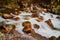 River detail of cascading falls over rocks