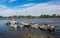 River Dock under a blue sky