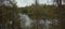 River at East-Angus Quebec panoramic nature landscape of trees water and forest