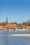 River Elbe and historic city Lauenburg in Schleswig-Holstein