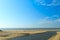 River estuary entering the sea on the Dutch coast