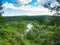 River, field and forest in summer in the natural park Olenyi brooks in the Sverdlovsk region