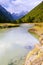 River flow among the mountains in Siguniang Mountain Scenic Area