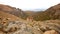 River flowing down the canyon in Mendoza, Argnetina