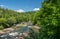 River flows in Audra State Park near Buckhannon in West Virginia