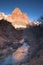 River Flows Sunrise Glow Rocky Butte Zion National Park