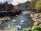 River flows through the town of Gatlinburg, TN, USA