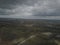 The river flows through the valley. Beautiful landscape. Aerial view. The bend of the river. Panorama. Drone photography