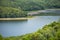 River forest nature woodland area green tree, river lagoon pond with blue water green forest beautiful fresh environment landscape