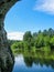 River and forest in summer in the natural park Olenyi brooks in the Sverdlovsk region