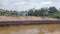 A river with gabion walls  in kluang, johor