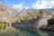 River gate in old town Kotor, Montenegro. River Skurda. Autumn, September 2019