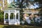 River gazebo haven in the sun.