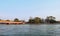 River Ghats along the holy Ganges - Ganga - with a Bridge over the River - Har ki Pauri, Haridwar, Uttarakhand, India