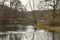 River Glyme on a overcast winter day United Kingdom