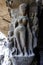 River Goddess sculpture - Exterior of the Rameshwara cave, cave 21, Ellora, Maharashtra, India, Asia