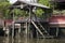 River House with wooden steps, Bangkok, Thailand