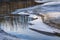 River Ice with tree reflections