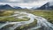 River Of Iceland: Serene Pastoral Scenes In The Arctic Vegetation Region