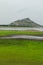 River of jawai dam is greener and also water and mounten beautiful sky summer