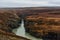 River Jokulsa A Bru in Iceland with Bridge in Background