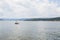 River kayaker man , kayaking on Danube river , Summer