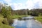 River Kent in Levens Hall Deer Park, Cumbria