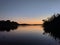 River ladscape evening sunset