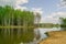 River landscape in the Kaluga region of Russia.