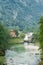 River landscape in Slovenia mountains