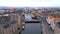 River Leith in the city of Edinburgh from above - aerial view - EDINBURGH. SCOTLAND - OCTOBER 04, 2022