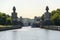 River lock on the Moscow Canal. Water facilities for navigation ships