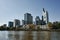 River Main and skyline in Frankfurt, Hesse, Germany