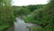 River meanders floodplain delta dron aerial video shot inland sandy sand alluvium forest lowlands wetland swamp