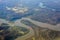 River and mountain aerial view in Australia