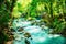 River in a mountain gorge in the tropical jungle of the Philippines, Cebu